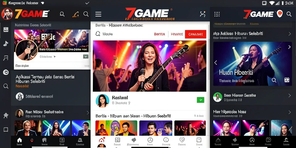 Tampilan antarmuka 7GAME yang modern dan informatif.