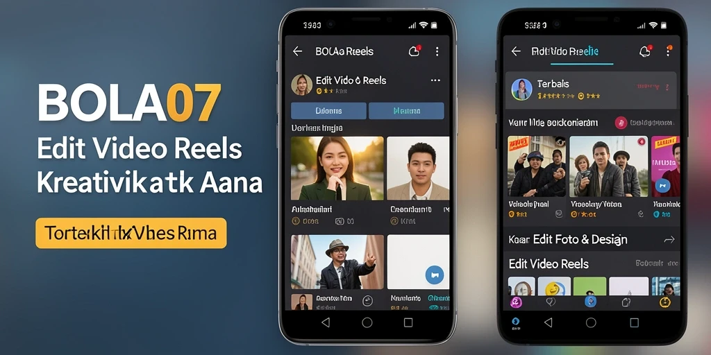 Antarmuka BOLA07 yang intuitif saat mengedit video Reels.