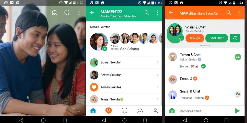Tampilan antarmuka MAMEN123 yang menarik untuk Teman Sekitar.