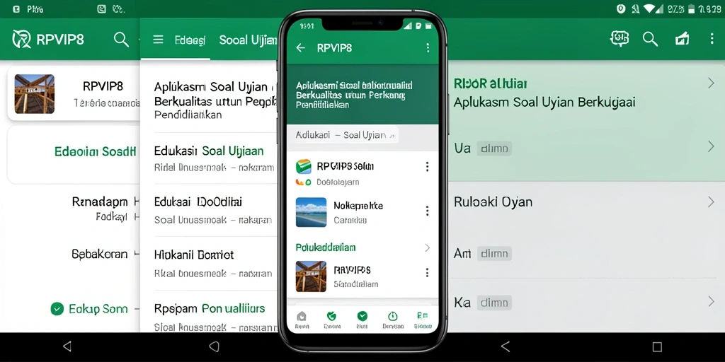 Tampilan antarmuka RPVIP8 untuk simulasi Soal Ujian.