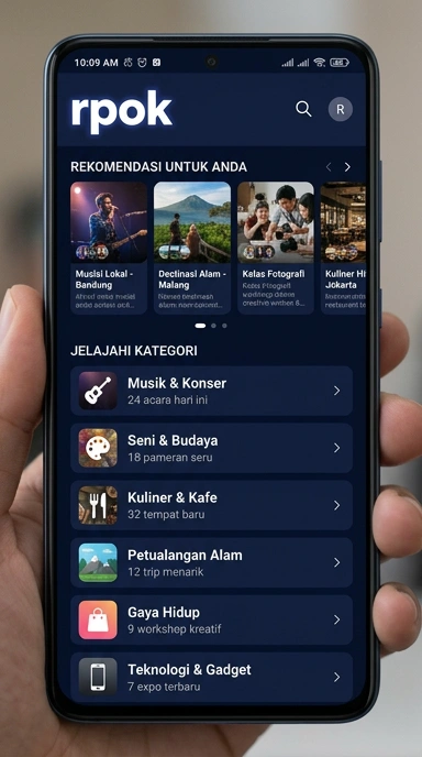 Tampilan katalog aplikasi rpok